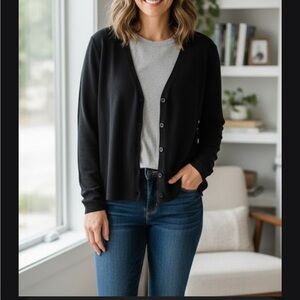 Max Studio Black Cardigan Sweater